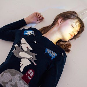 Astro Cat Jumper (Navy)